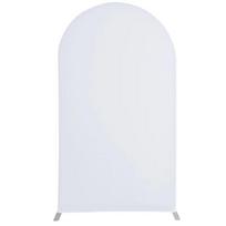 Apvalus vestuvių arkos uždangalas Poliesterio arkos fonas Ceremonijos ir banketo dekoracija 6ft/180 x 80CM balta