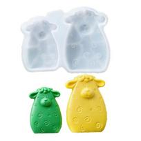 Flexible 3D Sheep Silicone Casting Mould For Plasters Soap And Candle Projects 1 white