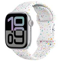Silikoninis dirželis Apple Watch 11 10 9 8 7 46mm 45mm 42mm 41mm Ultra 3/2 49mm Kvėpuojantis apyrankė iWatch 6 5 4 SE 44mm 38mm 40mm 41mm black
