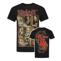 Slipknot TShirt New Masks Rock Metal Official Band New Black Unisex T-Shirt 5XL įvairiaspalvis