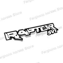 PBJU7 Car 3D Metal RAPTOR SVT Logo Sticker For Ford Fiesta F150 F250 F350 Rear Trunk Auto Door Sticker Car Styling Accessories black