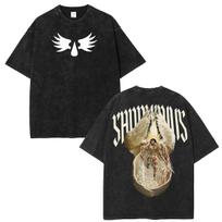 Warhammer 40K Sanguinius Raudonųjų Angelų Primarchas Anime Streetwear Marškinėliai L black