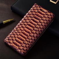 Snake Genuine Leather Case for Samsung Galaxy S7 S8 S9 S10 S10E S20 S21 S22 S23 S24 S25 Plus FE Ultra Phone Cover Cases S25 FE&Genuine Leather brown