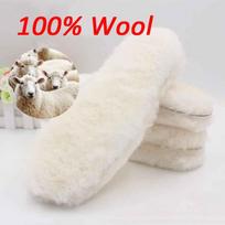 Australia Natural Sheepskin Insoles Winter Real Fur Wool Insoles Men Women Warm Soft Thick Warm Cashmere Snow Boots 45 balta