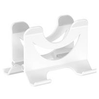 Vertikalus stovas Mac Mini, plastikinis nešiojamojo kompiuterio ir stalinio kompiuterio stovas, neslystantis, reguliuojamas kompiuterio laikiklis white white
