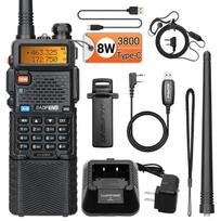 Baofeng UV-5R 8W 3800mAh Walkie Talkie Tri Power Type-C VHF UHF Dual Band Long Range For UV5R K5 Portable Ham CB Two Way Radio US