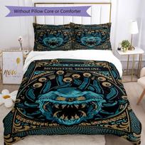 Dungeons & Dragons Bedding Set Breathable Duvet Cover with Pillowcases Decorative Bed Linen for Bedroom Home Decoration Birthday Gift 135cmx200cm
