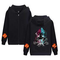 Dragon Ball Son Goku Užtraukiamas gobtuvas su vilnos pamušalu vyrams - Saiyan rudens/žiemos tendencija M blue