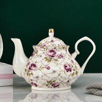 111ML European Bone China Teapot English Afternoon Tea Set Teapot High-Grade Porcelain Coffee Pot Heat Resistant Kettle Pot white