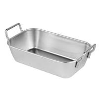 Durable Stainless Steel Snack Basket Silver Gold with Handle Fried Food Trays Sqaure Rectangle French Fries Plate Resturant