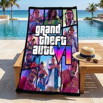 Gta Vi Cover Stylish Digital Printing Beach Towel Quick Drying Absorbent Blanket For Beach Pool Gym Travel Christmas Gift C9211635 70cmx140cm(27x55inch) white