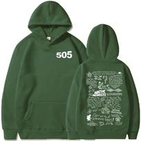 505 Džemperis Arctic Monkeys Muzikos Džemperis Arctic Monkeys Merch Dovana Arctic Monkeys Gerbėjui Puloveris Viršūnės Gatvės stilius Unisex 4XL black