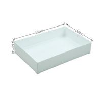 Stalinis dėžė, Plastikinė stačiakampė apsaugota nuo dulkių laikymo dėžė, Virtuvės ir vonios organizavimo dėžė Extra-large30*20*6cm white