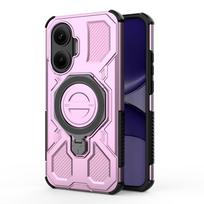 Xiaomi Redmi Turbo 4 Pro/Xiaomi Poco F7 Magnetic Ring Case 360° Rotatable [Military-Grade Drop Protection] + Metal Plate for MagSafe Phone Case violetinė