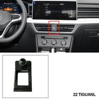 Dedicated Car Phone Holder Mount with 16.72mm 360 ° Adjustable Ball Head for VW Volkswagen Passat Golf TiguanL 2016-2026 etc. gray