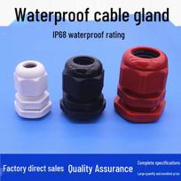Waterproof Nylon Cable Gland Connector PG7-PG13.5, Black/White PG24 Plastic (50 pcs)