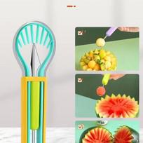 Melon Scoops Fruit Cutting Tool Watermelon Knife Slices Different Innovative Kitchen Utensils Accessorie Useful Things for Home mėlyna