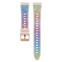 Glitter Sequin Silicone Strap for Garmin Venu 4 41mm Replacement Wristband for Venu 3S 2S 18mm Forerunner 265S 255S/Vivoactive3s Venu 4(41mm) 3s 2s gray