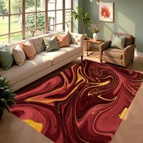 Modern Hexagon Geometric Carpet Abstract Wave Pattern Area Rug Soft Floor Mat for Living Room Bedroom Home Decoration 50X80cm