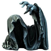 Gothic Half-body Ghost Hand Statue Resin Craft Atmosphere Design Halloween Grim Reaper Handmade Grim Reaper Ornaments Outdoor 14cm gray