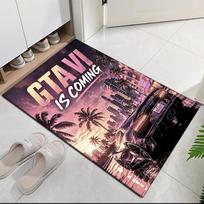 GTA 6 Spausdintos Kiliminės Dangos, Biuro Kėdėms, Svetainei, Miegamajam, Virtuvei, Kambario Dekoras, Dovanos. 50cmx80cm gray
