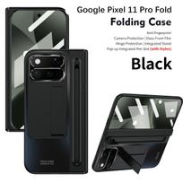 Case for Google Pixel 11 Pro Fold Case PC Hard with Hinge Pen Slot Tempered Glass Stand Protective Back Cover Shell Funda For 11 Pro Fold juoda