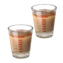 Heavy Duty Glass Cups Multi-scale Measuring Cups Heavy Glass Shot Glass Measuring Cups with Scale for Kitchen Bar for Baking 1pc