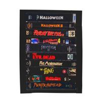 Retro Horror Movies VHS Blanket – Cozy Classic Horror Throw S gray