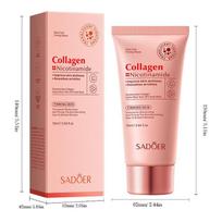 SADOER Nicotinamide Turmeric Face Mask Whitening Peeling Anti Aging Collagen Lifting Tear-Off Mask Dark Spot Corrector Skin Care 75ml beige