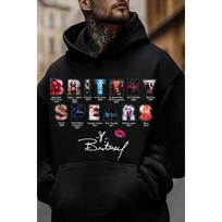 Britney Spears Unisex Grafiniai Džemperiai Moterims Vyrams Streetwear Y2k Bėgiojimo Kostiumai Hip Hop Oversized Laisvi Megztiniai Bėgiojimo Kostiumai Moteriški Vyriški Drabužiai M black