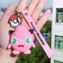 Dideli Animacinių Filmukų Raktų Pakabukai Mielas Pikachu Ir Psyduck Kūrybiškas Automobilio Interjero Papuošalas Jigglypuff gray