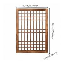 Wooden Lattice Panel Rustic Wood Slatted Decor for Living Room,