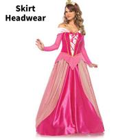 Mieganti gražuolė kostiumas moterims iš poliesterio audinio Helovino vakarėliui Cosplay suknelė 2XL pink