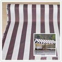 420D Striped Oxford Fabric: Rainproof, Sunshade Canopy Tent Material Coffee and White Stripes gray