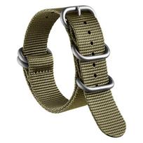 Xinlei Sutirštintas nailoninis NATO laikrodžio dirželis - Universalus austas drobės dirželis 20/22 mm 24mm black