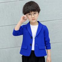 Laisvalaikio berniukų švarkas: Pavasario/Rudens Slim Fit Korėjietiško Stiliaus, Graži Išvaizda 100cm (Age 4) blue