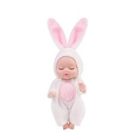 6 vnt. Reborn lėlės rinkinys Žaislas Simuliacija Princesės lėlės Žaislas Mini Mielas Miegantis Kūdikis su Drabužiais Aksesuarai Gimtadienio Dovana Vaikams beige