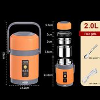 USB Electric Heating Lunch Box portable Thermal bento 304 stainless steel sealed hot Food Warmer Container for Car Office School