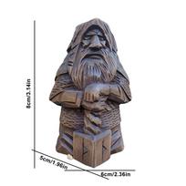Odin Thor Resin Viking Statue Art Craft Ornaments for Home Outdoor Garden Decoration gray