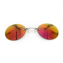 Fashion Photochromic Nose Sunglasses UV400 Anti-Reflective Clip On Sunglasses Clip On Design Frameless Eyeglasses Men Women gray