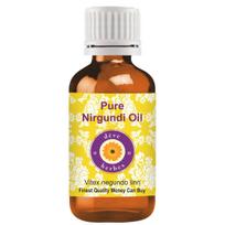 Deve Herbes Nirgundi Oil (Vitex negundo linn) | Infused | Pure | Non-Sticky | Fast Absorbing | For Massage Blends | Men & Women | Herbal Aroma | yellow