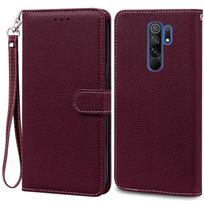 Dėklas Redmi 9, minkštas silikoninis piniginės tipo dangtelis, telefono dėklas Xiaomi Redmi 9, odinis atverčiamas dėklas Redmi9, Coque Fundas Shell For Redmi 9 black