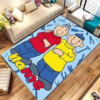 Custom personalization Pat and Mat Area Rug - Perfect For Kitchen, Bathroom,Laundry Room Decor Large Size Available,Gift All Seasons 60cmx90cm