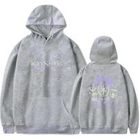 2026 New Katseye men and women casual hooded sweatshirts large sleeve jerseys thick hooded sweatshirt couple M gray