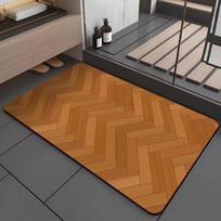 Wood Mud Grain Quickdry Diatom Bathroom Mat Absorbent Easy To Clean Matches the image,40x60cm