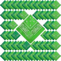 12-100Pcs Bandanas Cowboy Unisex Paisley Bandanas Bulk Large Head Bandana Cowboy Head Wrap Oversized Bandana Cowgirl Party Favor 24 PCS green