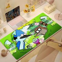 Cartoon Rregular Show Mouse Pad Large Nonslip Lockedge Desktop Computer Desk Mat Keyboard Mousepad Office Gamer Student Gifts 800x300x2mm black