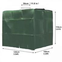 4 Colors Ibc Outdoor Cover For 1000 Liters Rain Water Tank Waterproof Anti Dust Sun Protection Oxford Cloth žalia