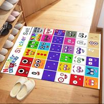 Numberblocks Area Rug Perfect for Entryway Decorate room Foyer Dining Room Antislip Carpet Decorate Offices Perfect Gift for Women/Men 60cmx90cm