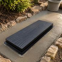 Stepping Stone Form ABS Plastic Outdoor Building Raised Rim for Patio gray